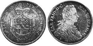 1/2 Thaler Margrave of Baden-Durlach (1535 - 1771) 銀 