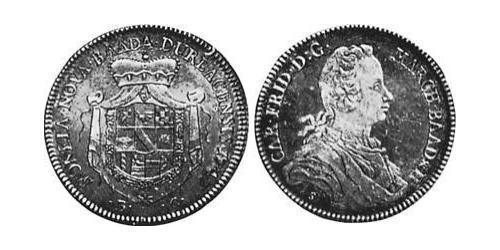 1/2 Thaler Margrave of Baden-Durlach (1535 - 1771) 銀 