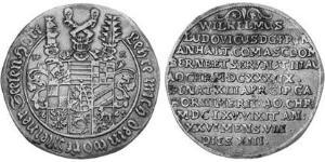 1/2 Thaler Principality of Anhalt-Köthen (1603 -1853) 銀 