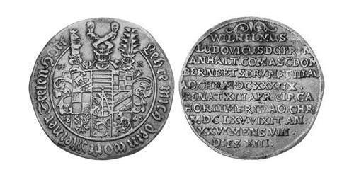 1/2 Thaler Principality of Anhalt-Köthen (1603 -1853) 銀 
