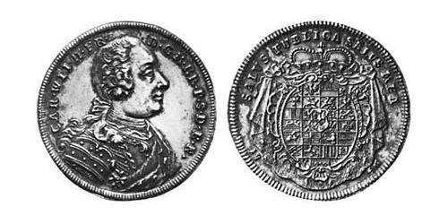 1/2 Thaler Principality of Ansbach (1398–1792) 銀 Charles William Frederick, Margrave of Brandenburg-Ansbach (1712 – 1757)