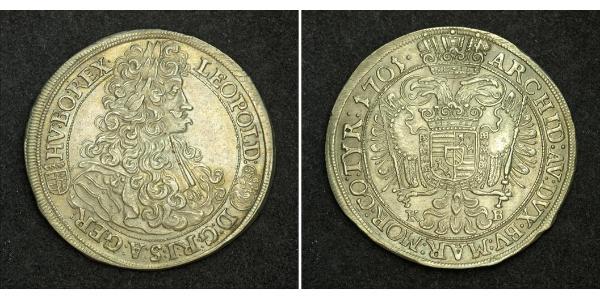 1/2 Thaler 匈牙利王国 銀 利奥波德一世 (神圣罗马帝国)(1640-1705)