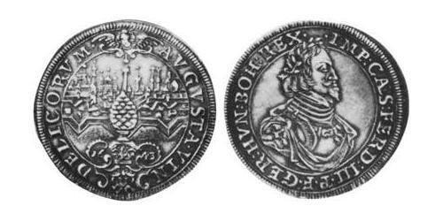 1/2 Thaler 奥格斯堡 (1276 - 1803 Augsburg) 銀 斐迪南三世 (神圣罗马帝国) (1608-1657)