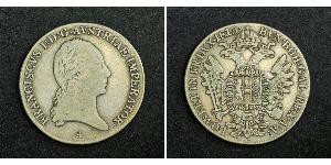 1/2 Thaler 奧地利帝國 (1804 - 1867) 銀 弗朗茨二世 (神圣罗马帝国) (1768 - 1835)