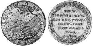 1/2 Thaler 安哈尔特-贝恩堡-绍姆堡-霍伊姆 (1718 - 1812) 銀 Charles Louis, Prince of Anhalt-Bernburg-Schaumburg-Hoym (1723 – 1806)