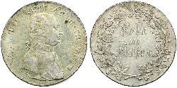 1/2 Thaler 巴伐利亞王國 (1806 - 1918) 銀 