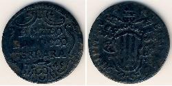 1/2 Байокко Папская область (752-1870) Медь 