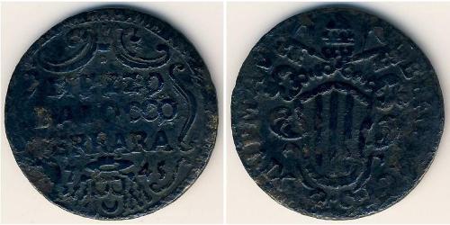 1/2 Байокко Папская область (752-1870) Медь 
