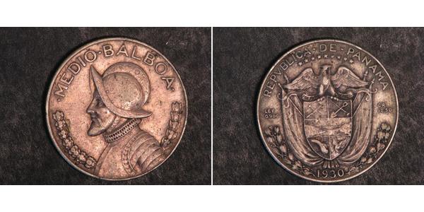 1/2 Бальбоа Республика Панама Серебро Нуньес де Бальбоа, Васко (1475 – 1519)