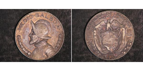 1/2 Бальбоа Республика Панама Серебро Нуньес де Бальбоа, Васко (1475 – 1519)