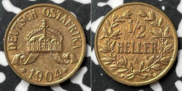 1/2 Геллер Германская Восточная Африка (1885-1919) Медь 