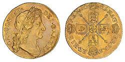 1/2 Гинея Королевство Англия (927-1649,1660-1707) Золото Карл II (1630-1685)