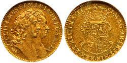 1/2 Гинея Королевство Англия (927-1649,1660-1707) Золото Вильгельм III (1650-1702)