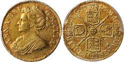 1/2 Гинея Королевство Великобритания (1707-1801) Золото Анна (королева Великобритании)(1665-1714)