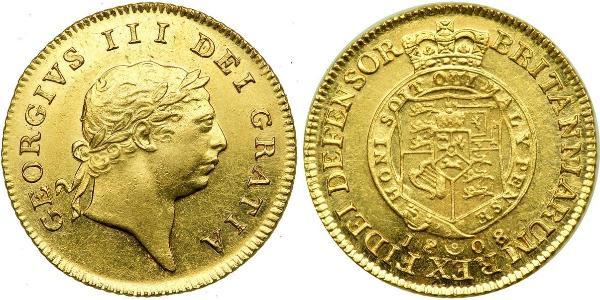 1/2 Гинея Соединённое королевство Великобритании и Ирландии (1801-1922) Золото Георг III (1738-1820)