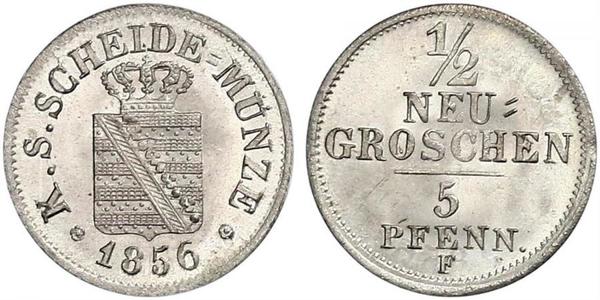 1/2 Грош Королівство Саксонія (1806 - 1918)  