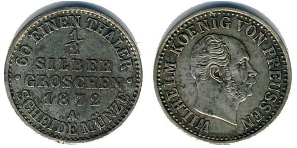 1/2 Грош Королівство Пруссія (1701-1918) Срібло 