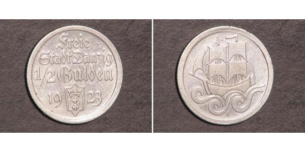 1/2 Гульден Gdansk (1920-1939) Срібло 