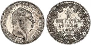 1/2 Гульден Королівство Пруссія (1701-1918) Срібло Фрідріх Вільгельм IV (1795 - 1861)