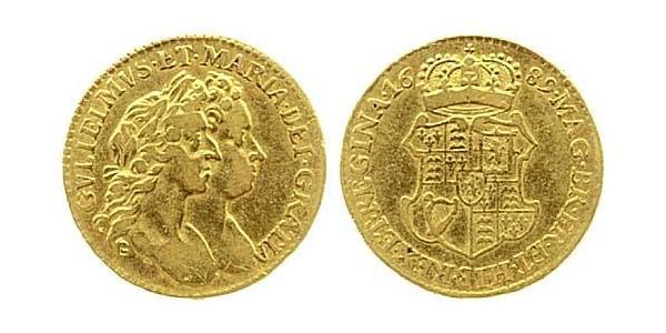1/2 Гінея Королівство Англія (927-1649,1660-1707) Золото Вільгельм III (1650-1702)