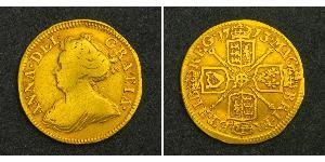 1/2 Гінея Королівство Великобританія (1707-1801) Золото Анна Стюарт(1665-1714)