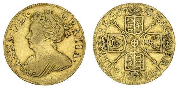 1/2 Гінея Королівство Великобританія (1707-1801) Золото Анна Стюарт(1665-1714)