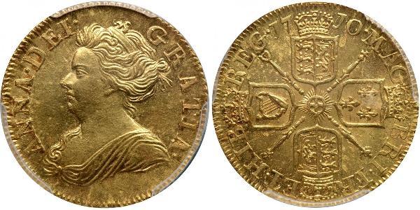 1/2 Гінея Королівство Великобританія (1707-1801) Золото Анна Стюарт(1665-1714)