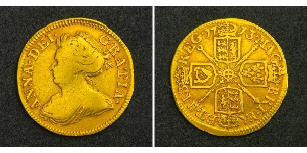 1/2 Гінея Королівство Великобританія (1707-1801) Золото Анна Стюарт(1665-1714)