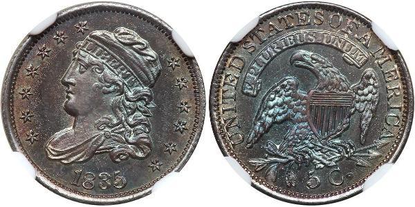 1/2 Дайм / 5 Цент США (1776 - ) Мідь/Срібло 