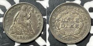 1/2 Дайм / 5 Цент США (1776 - ) Серебро/Медь 