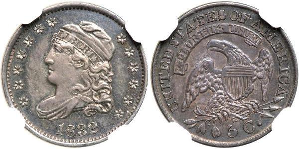1/2 Дайм / 5 Цент США (1776 - ) Серебро/Медь 