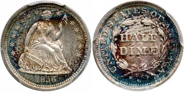 1/2 Дайм / 5 Цент США (1776 - ) Серебро/Медь 