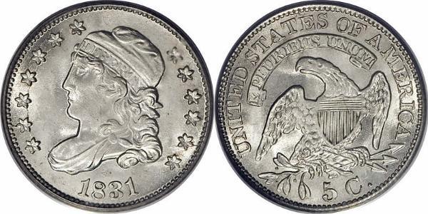 1/2 Дайм / 5 Цент США (1776 - ) Серебро/Медь 