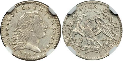 1/2 Дайм / 5 Цент США (1776 - ) Срібло 