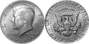 1/2 Долар США (1776 - ) Срібло Джон Фітцджеральд Кеннеді  (1917-1963)