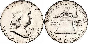 1/2 Долар США (1776 - ) Срібло Франклін Делано Рузвельт (1882-1945)