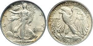1/2 Долар США (1776 - ) Срібло 