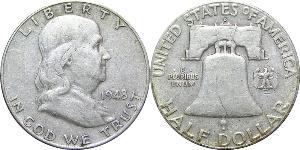 1/2 Долар США (1776 - ) Срібло Франклін Делано Рузвельт (1882-1945)