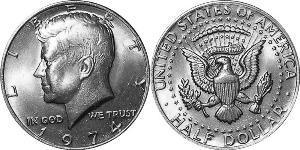1/2 Долар США (1776 - ) Срібло Джон Фітцджеральд Кеннеді  (1917-1963)