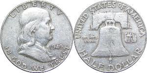 1/2 Долар США (1776 - ) Срібло Франклін Делано Рузвельт (1882-1945)