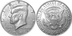 1/2 Долар США (1776 - ) Срібло Джон Фітцджеральд Кеннеді  (1917-1963)