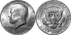 1/2 Долар США (1776 - ) Срібло Джон Фітцджеральд Кеннеді  (1917-1963)