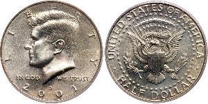 1/2 Долар США (1776 - ) Срібло Джон Фітцджеральд Кеннеді  (1917-1963)