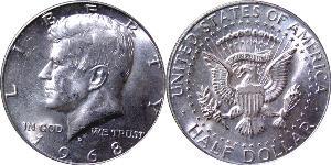 1/2 Долар США (1776 - ) Срібло Джон Фітцджеральд Кеннеді  (1917-1963)