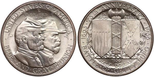 1/2 Долар США (1776 - ) Срібло 