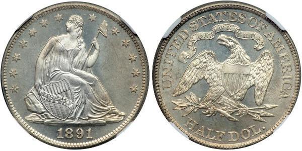 1/2 Долар США (1776 - ) Срібло 