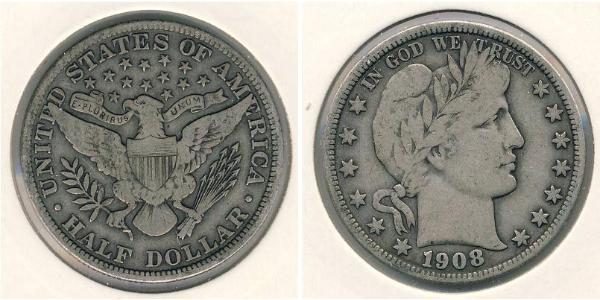 1/2 Долар США (1776 - ) Срібло 