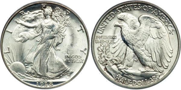 1/2 Долар США (1776 - ) Срібло 