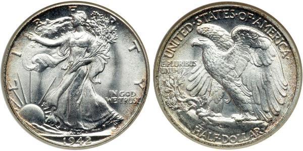 1/2 Долар США (1776 - ) Срібло 