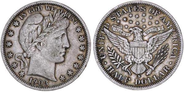 1/2 Долар США (1776 - ) Срібло 